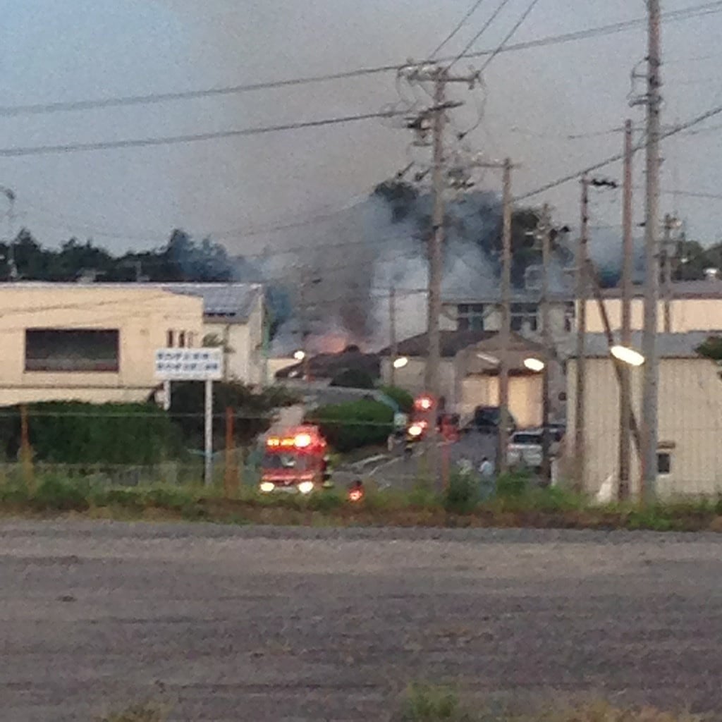 近所で火事